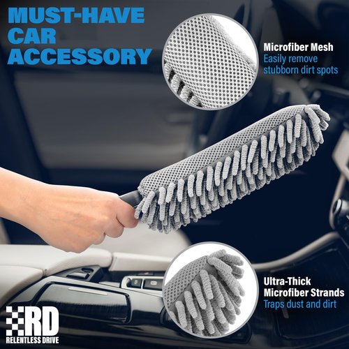 Professional Car Duster Interior – Car Accessories for Women and Men (Lint & Scratch Free)