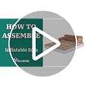 Queen Size Inflatable Air Sofa Bed with Headboard and Pump