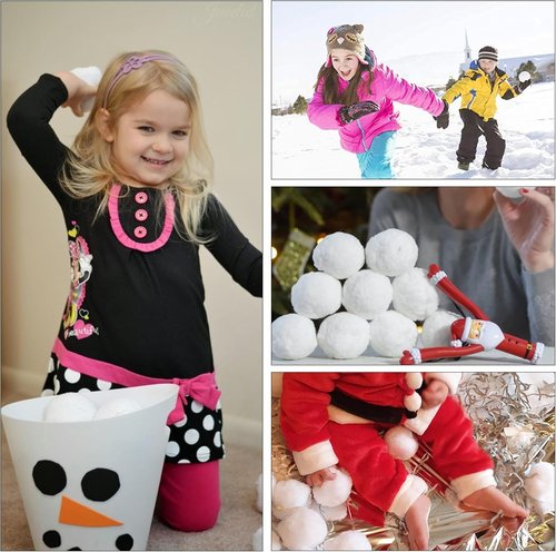 Homiar Snow Fake Balls - 100 PCS Soft Artificial Snow Toy Balls for Indoor & Outdoor Fun
