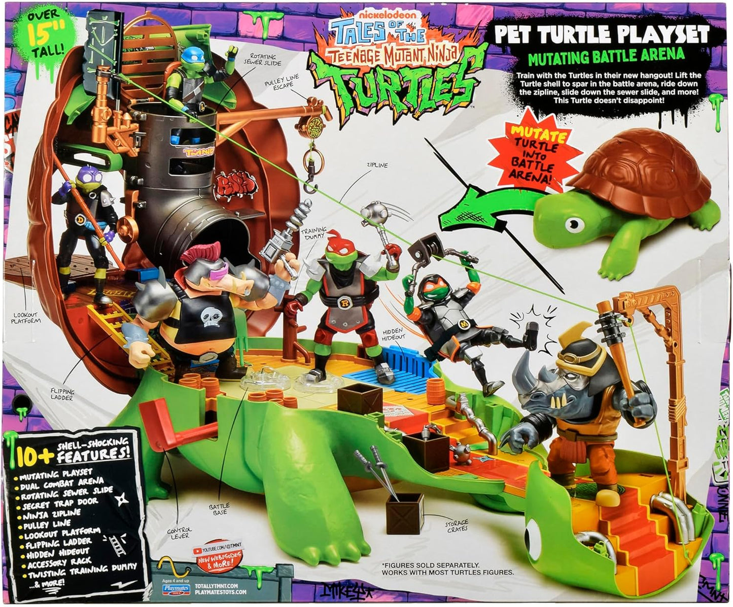Playmates Toys Teenage Mutant Ninja Turtles Pet Turtle Playset - Interactive Fun for Kids