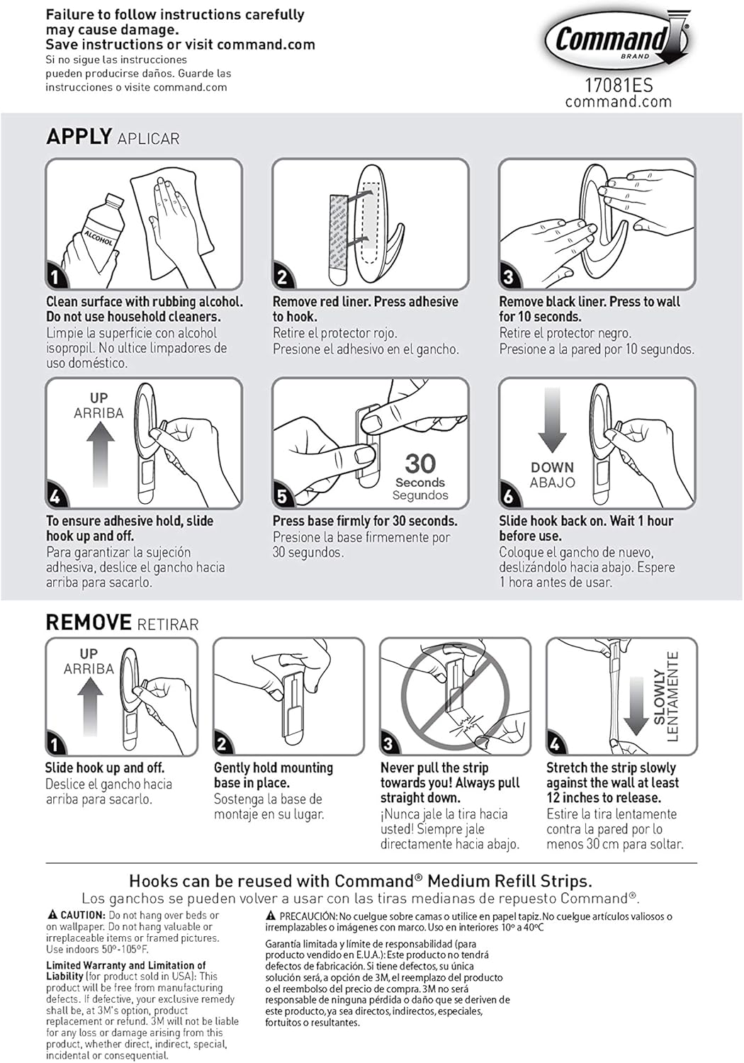 Command Medium Designer Hooks - Damage-Free Wall Hook with Adhesive Strips | 9 Hooks & 12 Strips, Holds Up to 3 lb