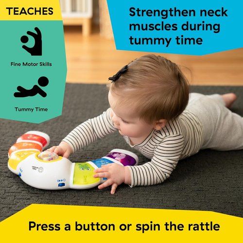 Baby Einstein Glow & Discover Light Bar - Musical Activity Toy for Infants 3 Months+ | Color & Animal Learning