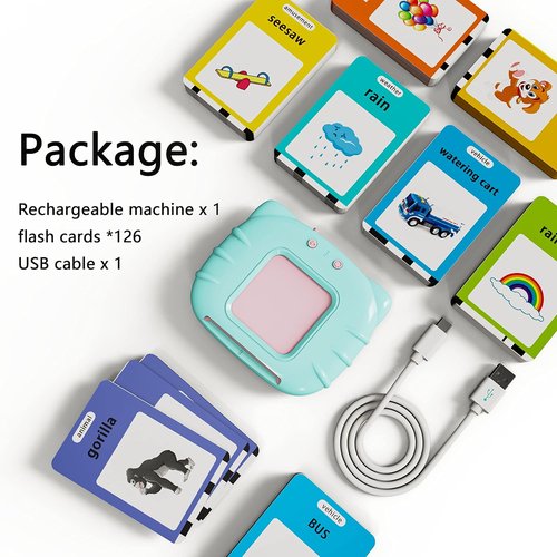 Lapare Audible Educational Toy - Musical Learning Tool for Toddlers Age 1-5 | 252 Flash Cards for Alphabet, Numbers, Colors & Shapes