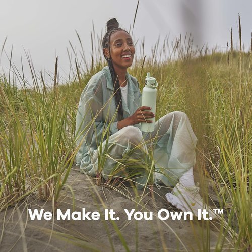 Hydro Flask Water Bottle - Insulated Stainless Steel - Leakproof Straw Lid, 24 Oz Oat Tan