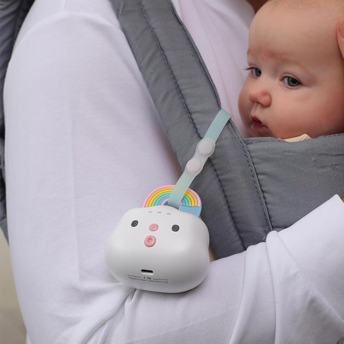 Baby Sound Machine - Portable White Noise Device with 14 Soothing Sounds & Night Light | Rechargeable with 3 Timer Settings