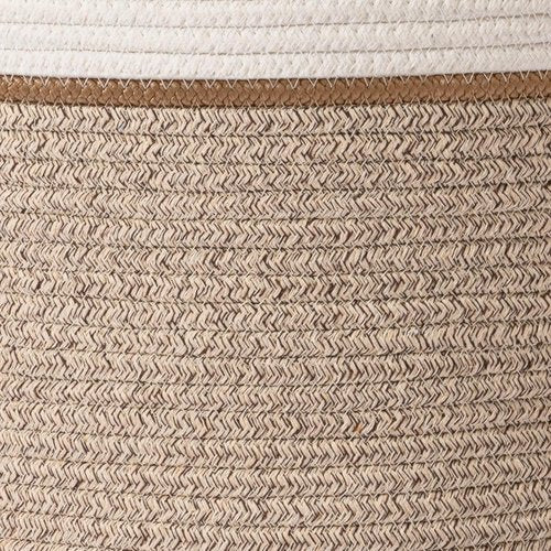 LA JOLIE MUSE Woven Rope Storage Basket - Tall Cotton Laundry Hamper for Toys & Nursery Essentials