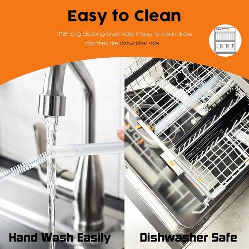 ALINK Clear Replacement Straws - Reusable 6-Pack for Stanley 20oz & 14oz Tumblers | Dishwasher Safe & BPA Free
