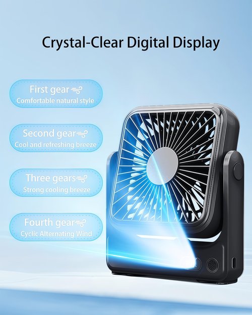 DRIFWIN Magnetic Cruise Approved Fan, 5000mAh Ultra-Slim Travel Fan Rechargeable, 4-Speed, Hook Design, Portable Fan for Cruise Ship Cabin, Bedroom Sleeping, Camping, Travel & Cruise Essentials 2026