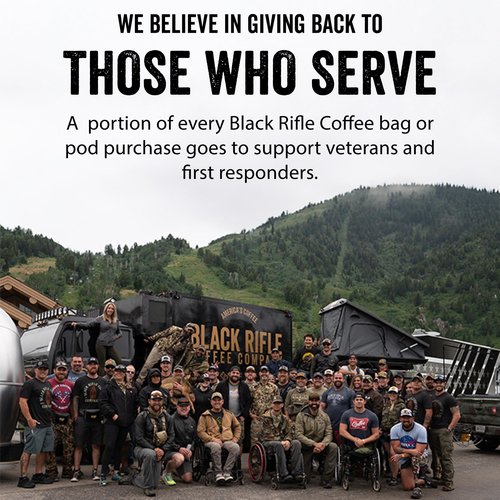 Black Rifle Coffee Company Freedom Fuel, 12oz Bag, Ground Coffee Dark Roast - Roasted Blend Made from Arabica Beans - Colombian & Brazilian Beans - Veteran Founded & American Made