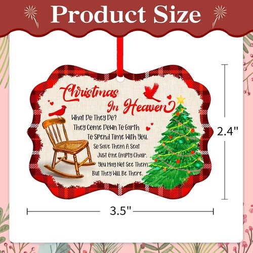 FaCraft Memorial Christmas Ornaments - Sympathy Cardinal Gifts for Loss of Loved Ones | Tree Decorations