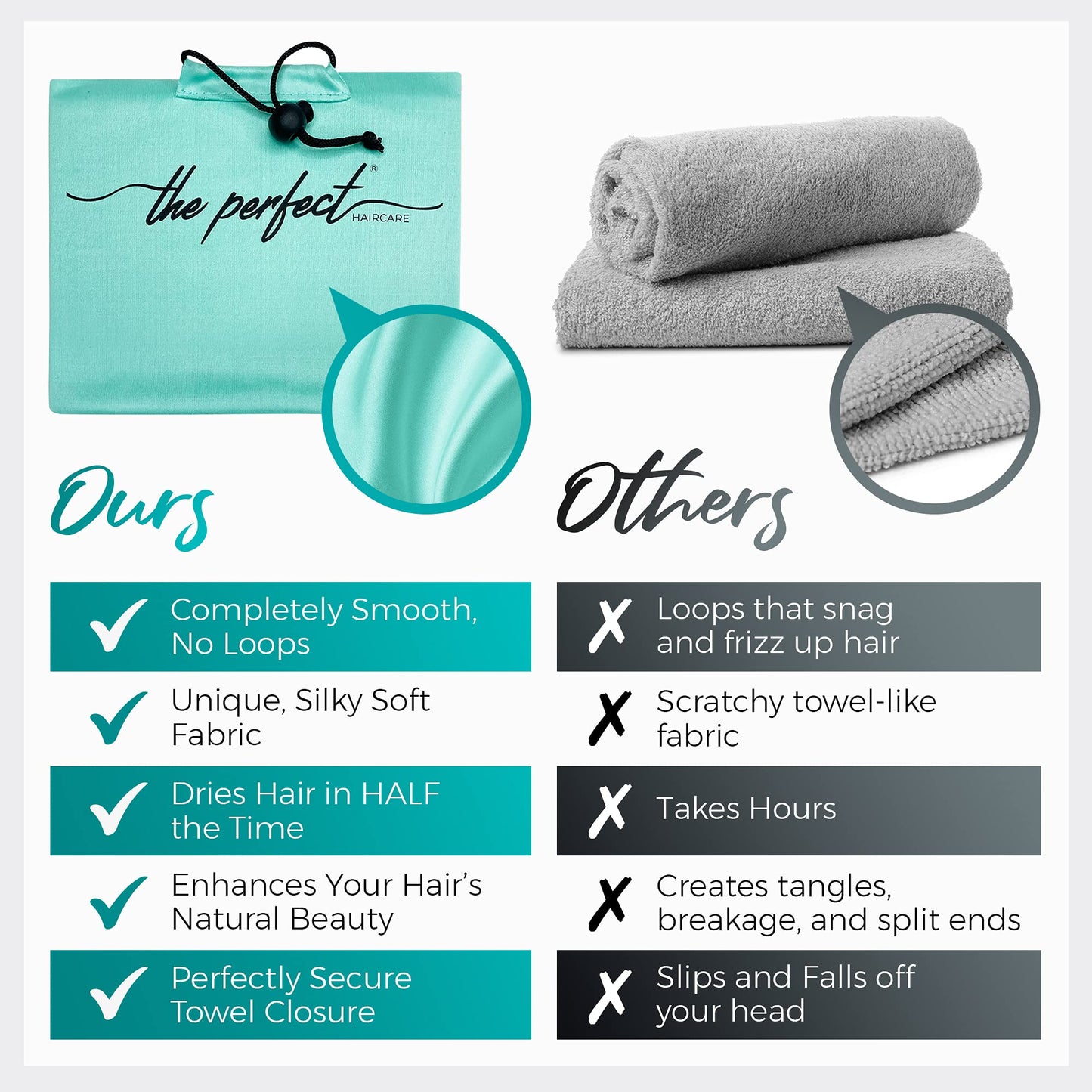 Microfiber Hair Towel Wrap with Wet & Dry Detangling Brush – Fast Drying Anti-Frizz Hair Drying Turban for Curly, Wavy and Straight Hair – Gentle Absorbent Hair Care for Women, Girls and Kids
