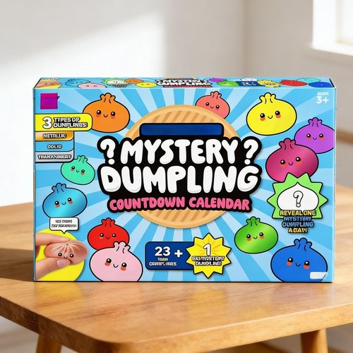 Dumpling Squishies - 2026 Mystery Advent Countdown Calendar | 24 Random Surprise Stress Relief Toys