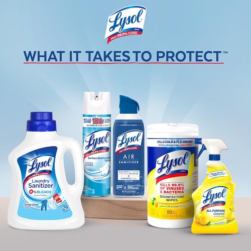 Lysol All-Purpose Cleaner Spray - Multi-Purpose Disinfectant for Kitchen & Bathroom | 32oz, Lemon Breeze & Lavender (Pack of 4)
