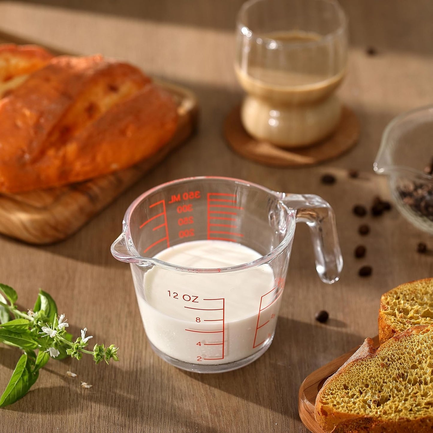 Skiennix Glass Measuring Cup - Essential Baking & Cooking Tool | Durable & Easy to Read