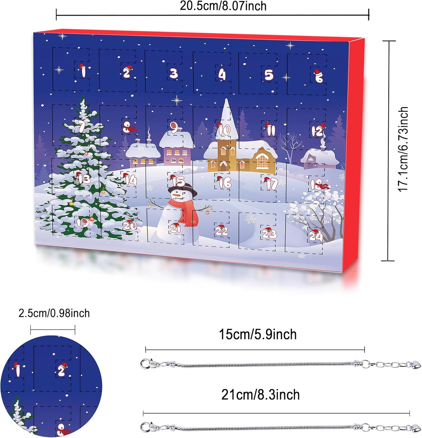 Novernat Charm Bracelet Advent Calendar - 24-Day DIY Bracelet Kit for Girls & Teens