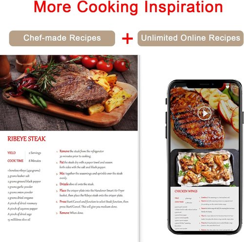 Air Fryer Max XL - 6.5-Qt Air Fryer Oven with Exclusive Recipes | 8-in-1 Presets & Visible Cooking Window