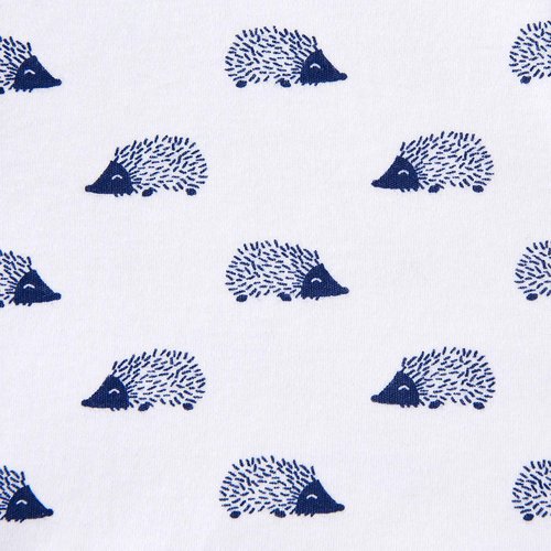 HALO 100% Cotton Sleepsack Swaddle - 3-Way Adjustable Wearable Blanket, Navy Hedgehog, Small (3-6 Months)