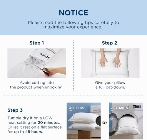 Bedsure Queen Pillows - Luxury Firm Sleeping Pillows with Diamond Design Cover | Set of 2, Fluffy Down Alternative Filling