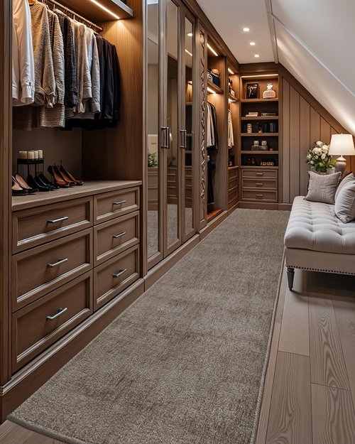 DEXI Hallway Runner Rugs 2.5x10, Washable Non Slip Long Floor Area Floor Entryway Carpet, Indoor Hall Rug for Kitchen Laundry Bedroom, Brown