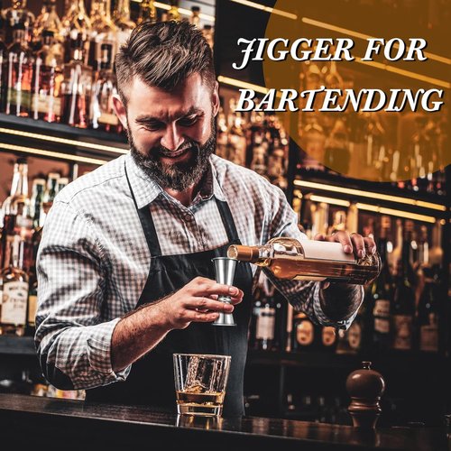 9 Pieces Jigger for Bartending Cocktail 2 oz 1 oz 304 Stainless Steel Glass Measuring Cup Shot Measure Cup Double Japanese Jigger for Bartender Bar Supplies(Silver)