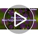 36pcs Deep Purple Snowflake Christmas Ornaments - Hanging Holiday Decor