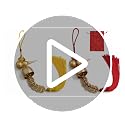 Big Hanging Bell with Five Emperor Coins Brass Wind Chime Ornament - Yellow Tassel Variation