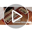 Christmas Kitchen Mat Set of 2 - Non Slip Holiday Rug with Christmas Tree Design, Red - 17x29 & 17x47 Inches