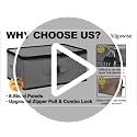 Black Lockable Privacy Toy Storage Box with Combo Lock & Soft Bags for Adults