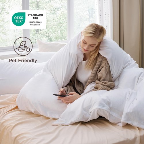 Bedsure Bright White California King Duvet Cover - Prewashed Cotton-Like Polyester Extra Soft Bedding Set, Includes 1 Cal King Duvet Cover 104''x98'' with Zipper Closure & 2 Pillow Shams, No Comforter