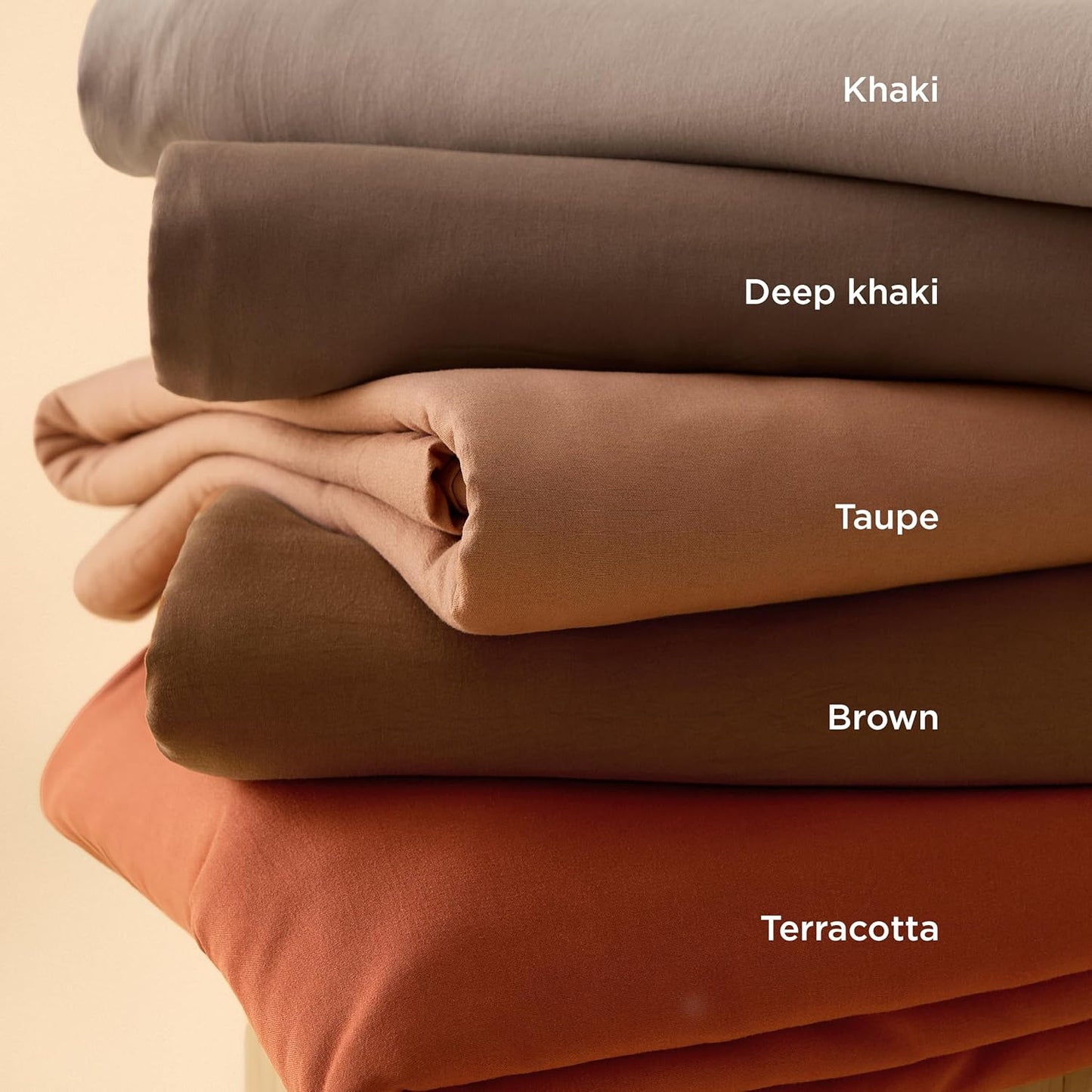 Bedsure Terracotta Duvet Cover Set - Soft Cotton-Like Polyester, Full Size 3 Pieces, 80x90 Inches with Zipper Closure