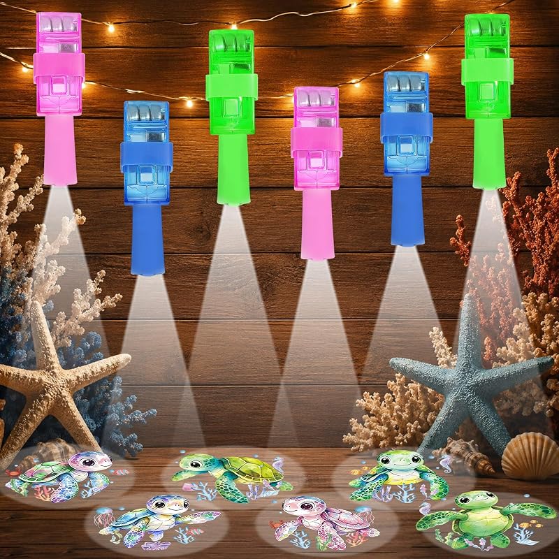 36Pcs Sea Turtle LED Finger Lights - Ocean Animal Party Favors