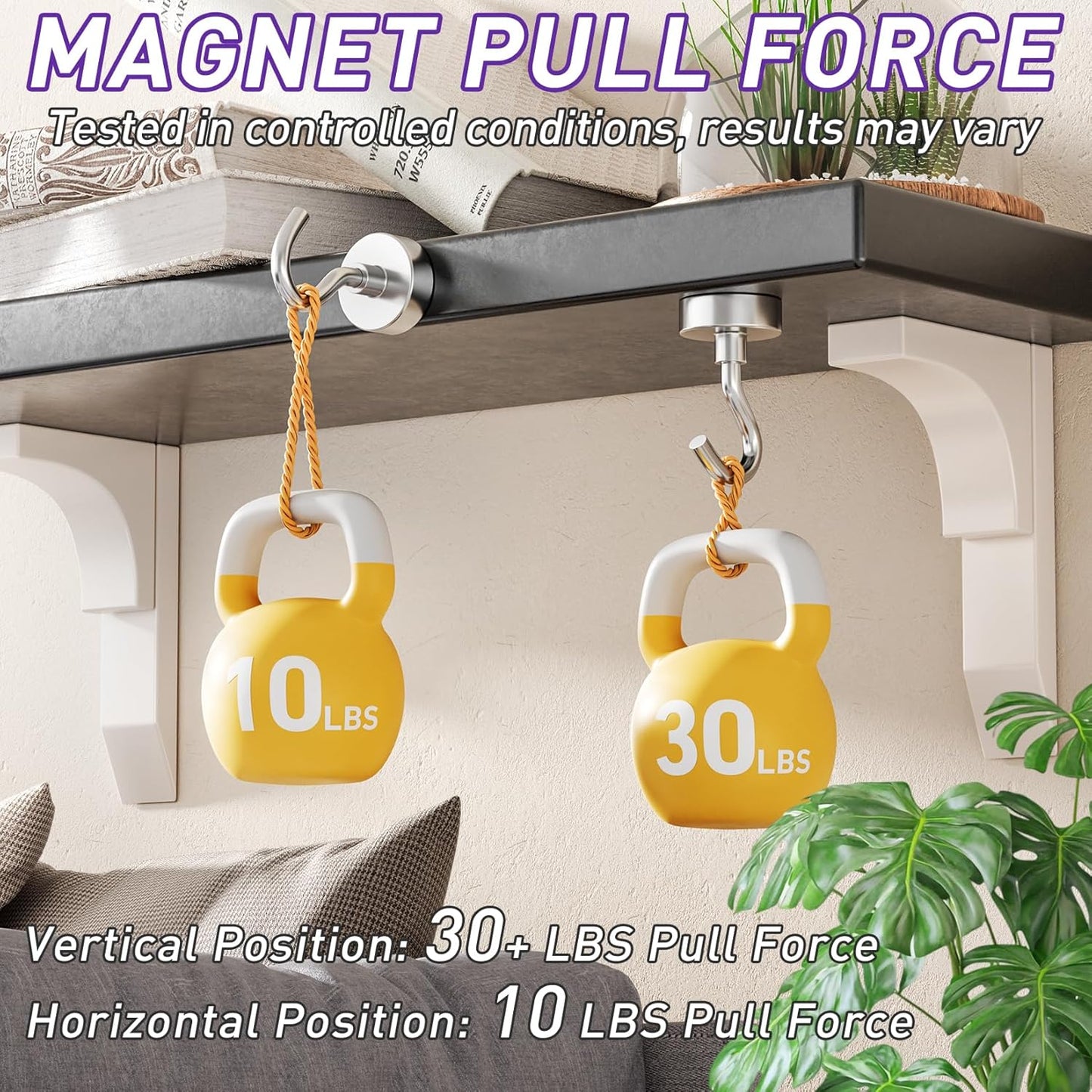 Skiennix 12 Pack Magnetic Hooks - Heavy Duty 30lbs+ for Cruise Cabins & Kitchen | Versatile Metal Hooks