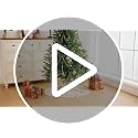 48 Inch Champagne Gold Christmas Tree Skirt Velvet Sequin Holiday Decor