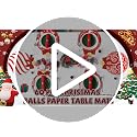 OBUSATT 60Pcs Christmas Balls Paper Placemat Set - Holiday Table Decorations