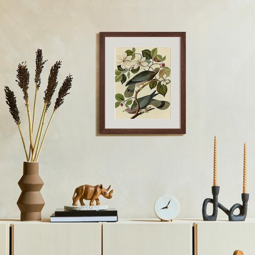 upsimples 10x12 Picture Frame, Display Pictures 7x9 with Mat or 10 x 12 Without, Wall Hanging Photo Frames, Brown, 1 Pack