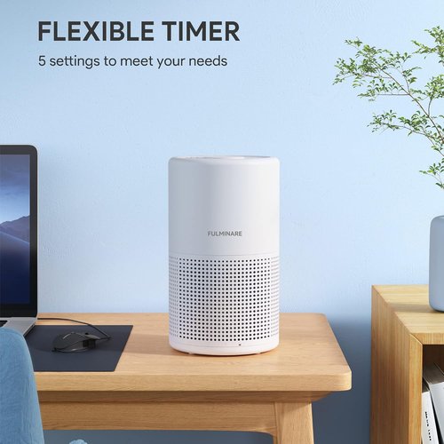 FULMINARE H13 True HEPA Air Purifier - Quiet, Portable Air Cleaner with Night Light for Home & Office