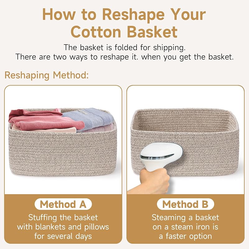 3 Pack Small Storage Baskets for Organizing - 11.8 x 7.8 x 5.1 in, Christmas Red - Variation: Red+11.8"L×7.8"W×5.1"H
