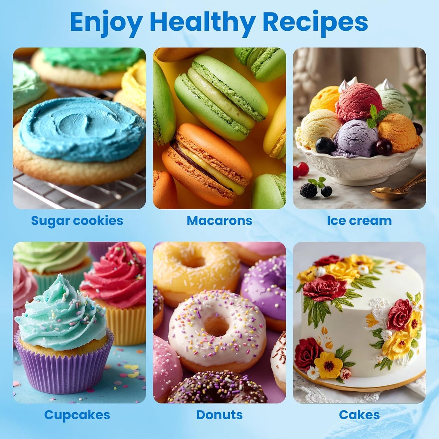 Natural Food Coloring - 6 Colors of Non-Toxic, Hyper-Concentrated Dye-Free Powder | 5g/Bottle