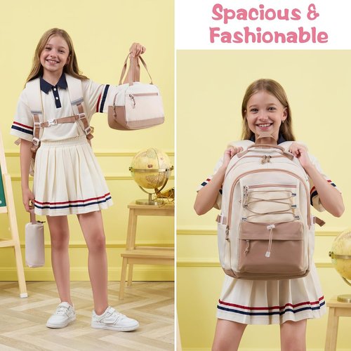 Fimibuke Kids Backpack - 3-Piece Waterproof Set with Lunch Box & Pencil Case | Lightweight Bookbag for School