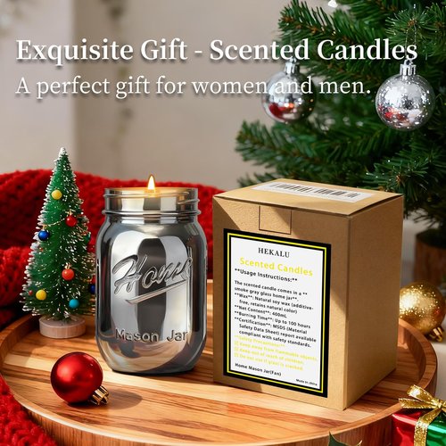 Scented Candle Smoke Gray Sands Scented, Classic 22oz Large Jar Single Wick Candle, Over 110 Hours of Burn Time, Perfect for Creating Relaxing Atmosphere (Black Cedar and Juniper)