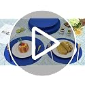 Blue Burlap Placemats Set of 50 - 13.78 Inch Reusable Natural Jute Table Mats