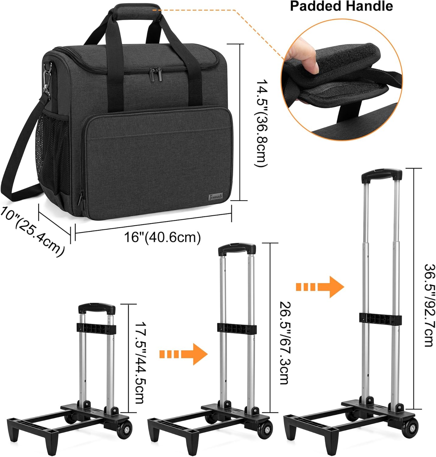 Trunab Rolling Craft Tote - Organize Scrapbooks & Supplies on Wheels | Fits 12x12 Inch Albums
