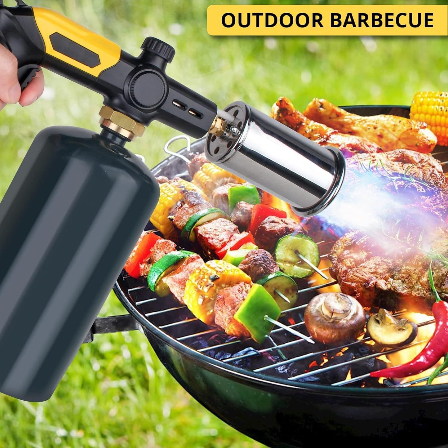 TBTEEK Cooking Torch - Powerful Culinary Grilling Torch for Searing Meat & BBQ | Propane Torch (Tank Not Included)