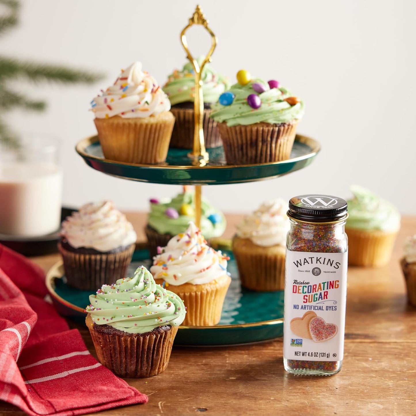 Watkins Rainbow Decorating Sugar - Non-GMO Sweetener | 4.6 Ounce Pack of 3