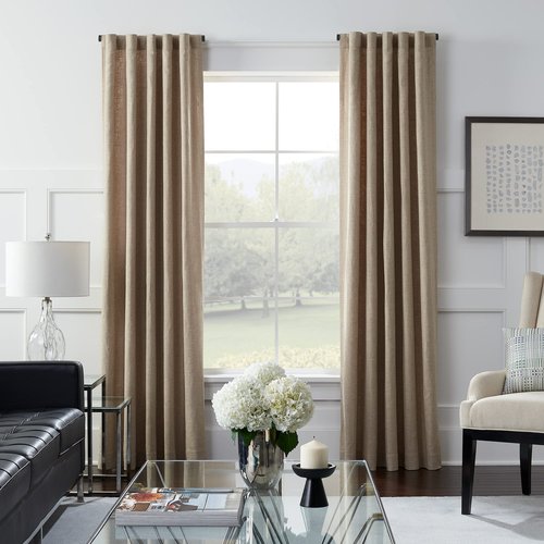MODE Premium Collection Side Mount 1 1/8" Diameter Curtain Rod Set of Two with Matte Black End Cap Finials and Steel Wall Mounted 12” to 20” Adjustable Curtain Rods, Matte Black