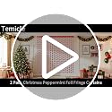 Christmas Peppermint Foil Fringe Curtains 2 Pack - Candyland Holiday Decorations