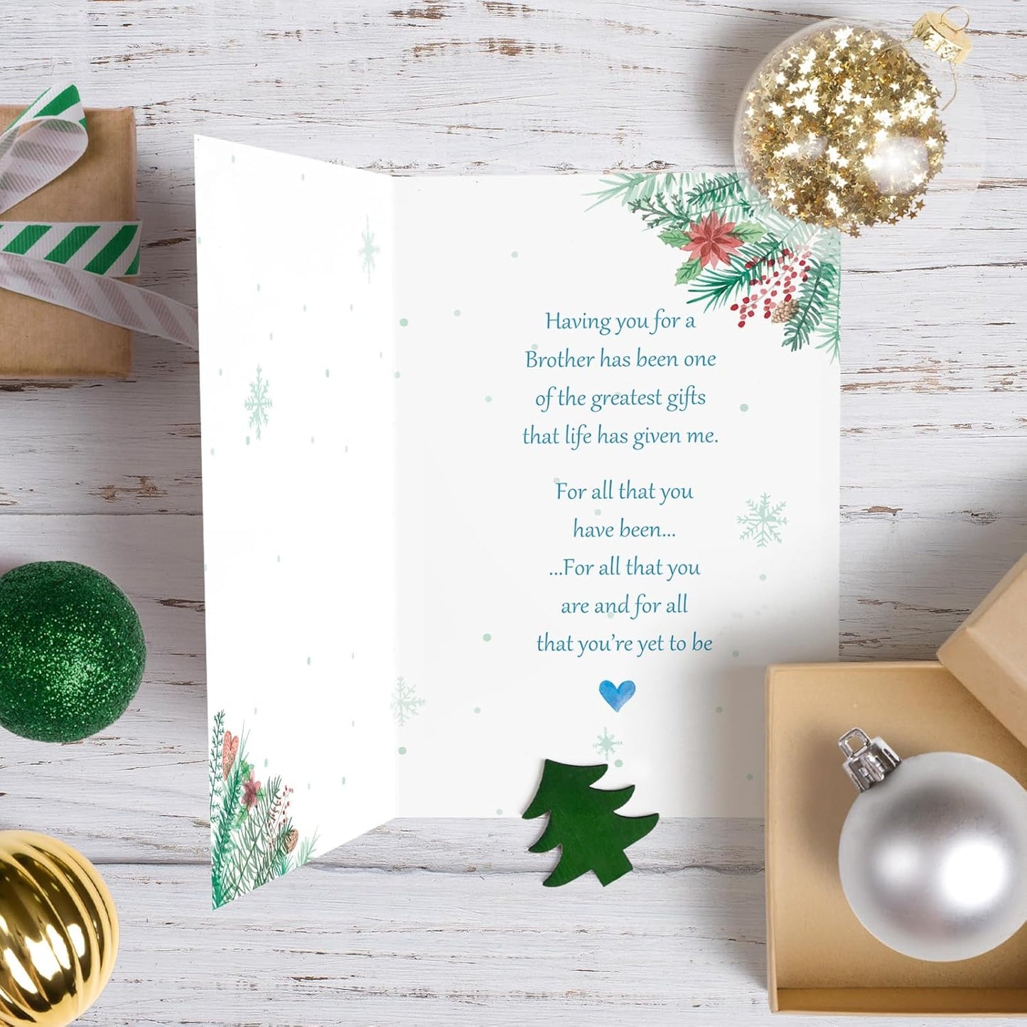 Regine Switzerland Funny Christmas Card for Brother - Heartfelt Xmas Gift from Sister | Sweet Holiday Message