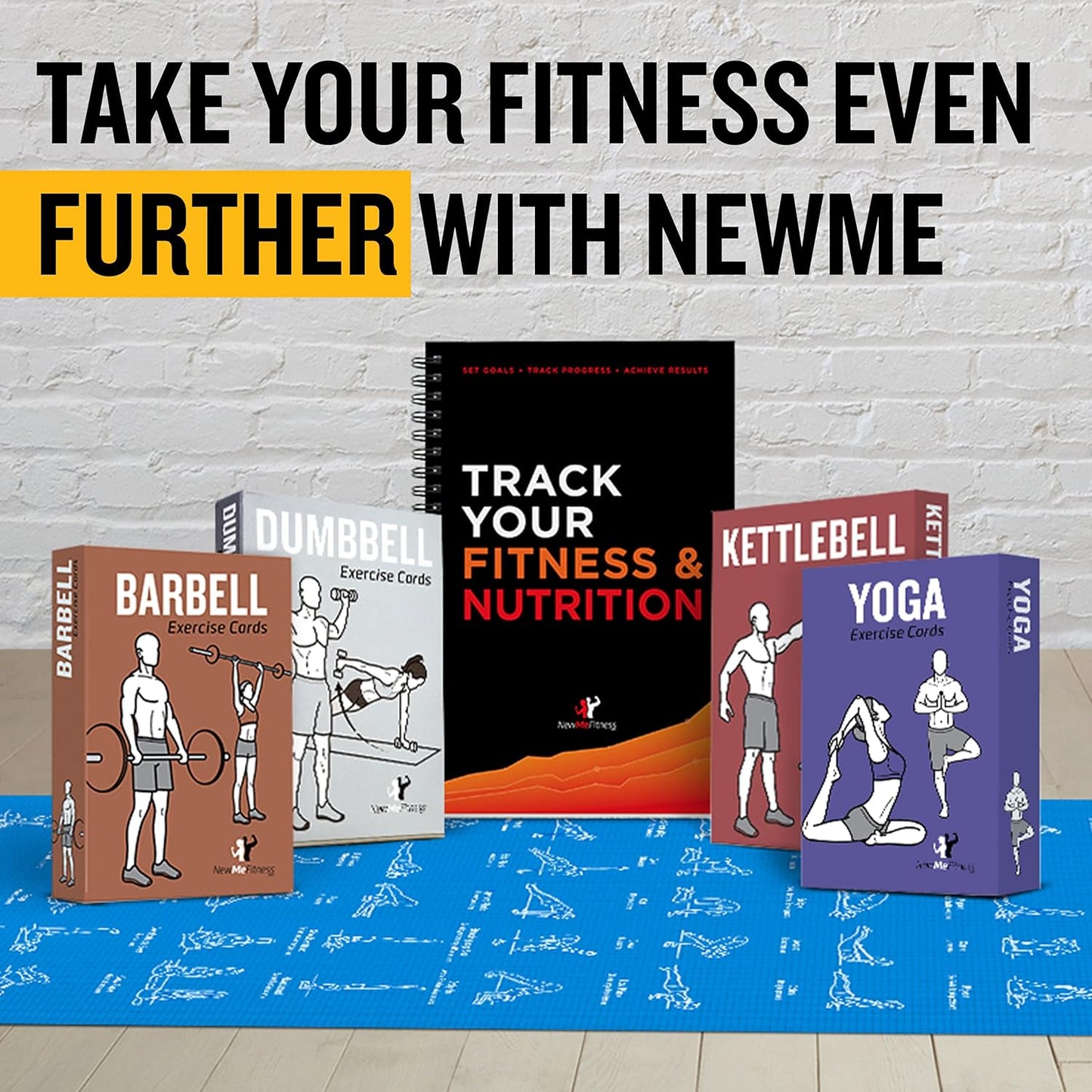 NewMe Fitness Bodyweight Workout Cards - Instructional Fitness Deck for Home & Gym Training (Vol 1)