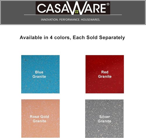 CasaWare Grande Lasagna Roaster Pan - Extra Large 18 x 12 x 3-Inch, Ceramic Coated Non-Stick (Silver Granite)
