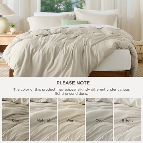 Bedsure Duvet Cover Full Size - Soft Double Brushed Bedding Set for Kids & Adults, Zipper Closure, 3 Pieces, Includes 1 Duvet Cover (80"x90") & 2 Pillow Shams, NO Comforter, Linen
